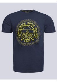 Resim Fenerbahçe Lisanslı Lacivert Tribün Tek Renk Logolu Erkek Tshirt Lacivert 