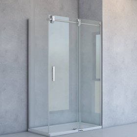 Resim Dikdörtgen Duşakabin | Paslanmaz Sürgülü - 70x150cm / Krom / Sürgülü 