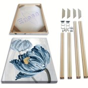 Resim 1 Takım DIY Fotoğraf Çerçevesi Ahşap Resim Çerçeve Seti, Poster Çerçeveleri - Sanat ve Postler İçin Mükemmel, Kolay Kurulumlu Gerdirme Şeritli, Ev Dekoru Duvar Sanatı Baskıları Sevgililer Günü Noel 