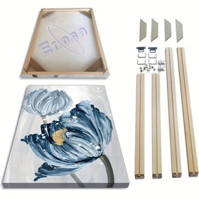 Resim 1 Takım DIY Fotoğraf Çerçevesi Ahşap Resim Çerçeve Seti, Poster Çerçeveleri - Sanat ve Postler İçin Mükemmel, Kolay Kurulumlu Gerdirme Şeritli, Ev Dekoru Duvar Sanatı Baskıları Sevgililer Günü Noel 