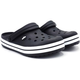 Resim Akınal Bella Siyah Unisex Hastane Iş Doktor Crocs Sabo Terlik 