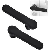 Resim 13,5x5 Cm 2'li Silikon Kapı Kolu Koruyucu - Kare Kapı Kolları İçin Antistatik Koruma - Mat Siyah 