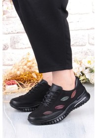 Resim Pepita 9406 Comfort Yumuşak Esnek Kauçuk Kaymaz Taban Hakiki Deri Kadın Ayakkabı Siyah 