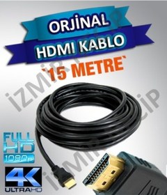 Resim 15 Metre Hdmi Kablo Hd Hecdi Kablo 1.4 Uhd Fhd 3D Hdmi Kablo 