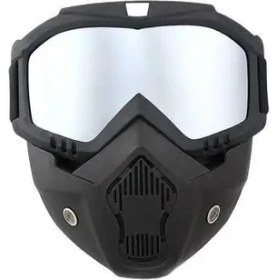 Resim Ceymstech Rüzgar Geçirmez Hd Motosiklet ve Kar Kayak Spor Gözlük Motokros Yaz Uv Koruma Gümüş Renk 