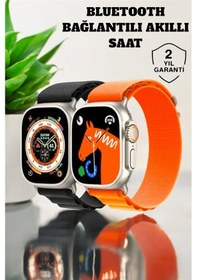 Resim Bluetooth Bağlantılı 49mm Dokunmatik Akıllı Saat Sağlık Ve Spor Takip Özellikli 