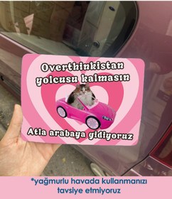 Resim moontainills Overthinkistan Eğlenceli Araba Magneti 