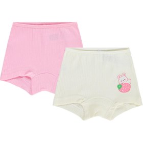 Resim Civil Girls Çilek Ribana 2-10 Yaş Kız Çocuk 2'li Boxer - Standart / 10-11 Yaş 