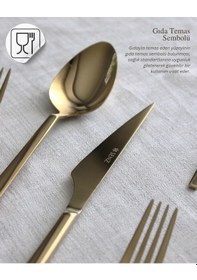 Resim Vega 84 Parça Gold Çatal Kaşık Bıçak Seti Gold 