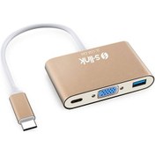 Resim S-Link Sl-Usb-C66 0.15Metre Type-C-Usb 3.0_Vga Çevirici Adaptör 