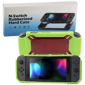 Resim Sones Nintendo Switch İçin Çizilmeye Dayanıklı Arka Kapak Yeşil + Kırmızı 