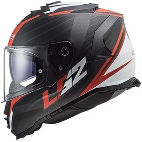 Resim Ls2 Storm 2 Nerve Fullface Motosiklet Kaskı Mat Siyah - Kırmızı 