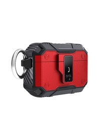 Resim Apple Uyumlu AirPods 3. Nesil Hgea Airbag 35 Darbelere Karşı Dayanıklı Düğmeli Kılıf-kırmızı Kırmızı 