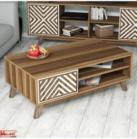 Resim Variant Inci Orta Sehpa - Beyaz 