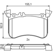 Resim BOSCH 0986495398 Fren Balatasi (Mercedes W117-156-176 On ) (WE484445) 