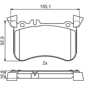 Resim BOSCH 0986495398 Fren Balatasi (Mercedes W117-156-176 On ) (WE484445) 