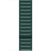 Resim Microsonic Apple Watch Series 7 41mm Kordon Leather Link Band Koyu Yeşil 