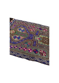 Resim El Dokuma Sıfır Mut Kilimi 105x130 Renkli Kök Boya Kilim 