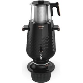 Resim Arzum Ehlikeyf Semaver 3,5 Litre Siyah Plastik Gövde Cam Demlik Hızlı Demleme ve Enerji Tasarrufu 