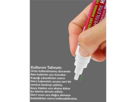 Resim Mermer Fayans Derz Dolgusu Boyama Boyası Kalemi Beyaz Hızlı Kuruyan Su Bazlı Kokusuz Kalıcı Yenileme 