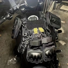 Resim ATV Tank Yelek Çantası, Poliamid Siyah, Tüm Araç Depolama Paketi, MOLLE Sistemi Uyumlu, Çizik Geçirmez Motosiklet Yakıt Tankı Yelek ile Montaj Aksesuarı 