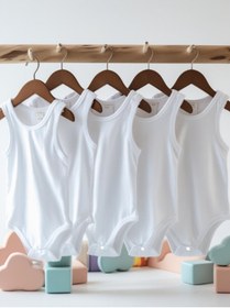 Resim ARELSTORE Bebek Basic Pamuk Penye Bisiklet Yaka 5 Li Atlet Body Zıbın 3-4-5-6 Yaş 