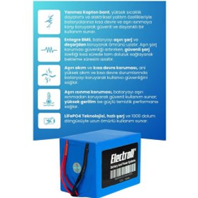 Resim Kuba Eco Pikap Uyumlu Batarya Lifepo4 72v 20ah 