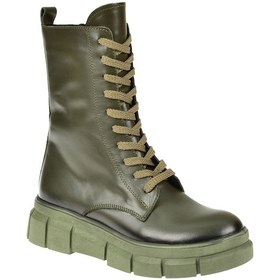 Resim Pullman Hakiki Deri Postal Kadın Bot ND-22560 HAKİ 