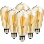 Resim Rustik Flemanlı Led Ampul 4 Watt E27 Duy 2700 Kelvin St64 Tipi 10'Lu Paket 