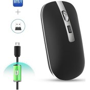 Resim Rogfer Hxsj M50 2.4ghz 800,1200,1600dpi Üç Vites Ayarı Çift Modlu Kablosuz Fare Usb Bluetooth 5.1 Şarj Edilebilir Siyah Diğer Diğer 