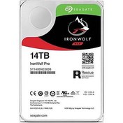 Resim Seagate Ironwolf Pro 3.5 14TB Sata 3.0 256MB 250MB/s RV Sensör 7200RPM 300TB/Yıl İşyükü 7/24 Nas Data Kurtarmalı Disk ST14000NE0008 HDD & Harddisk 