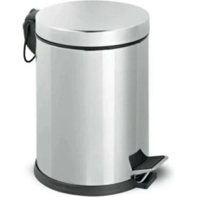 Resim Paslanmaz Çelik Pedallı Mutfak Çöp Kovası 3 Litre Bej Renk 