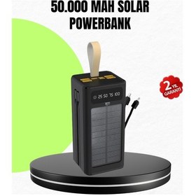 Resim Tek Güneş Enerjili Powerbank Dijital Göstergeli Taşınabilir Güç Kaynağı Najmaddin 