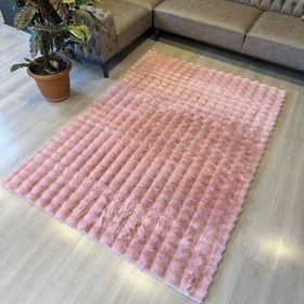 Resim Dekhera Loop Pofuduk Tavşan Tüyü Halı Pembe - 200X290 