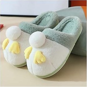 Resim Pamuklu Terlik Sonbahar ve Kış Bayanlar Sevimli Pamuklu Terlik Erkek Çift Peluş Çanta Kapalı Sıcak Pamuklu Terlik Rahat Sıcak Ev Ayakkabıları (Boyut: 40-41-C) 