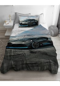 Resim Yarış Arabası Tek Kişilik Pike (Yastık Kılıflı) 