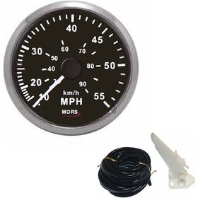 Resim Tekne Sürat Göstergesi. 35 Mph. Siyah. Mors Marka 
