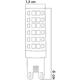 Resim Uzun Mısır Şeffaf 7W 3000K G9 LED Ampul 10'lu ERD-289 