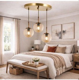 Resim Tt604-3y-fullesk Tt Ayd. Eskitme Kaplama 3 Lü Tijli Glop Avize Eskitme - Bal Cam 