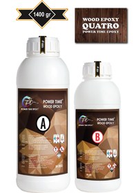 Resim POWER TIME EPOXY 1400 Gram Wood Epoxy Quatro Mg Yeni/ Kalın Döküm Şeffaf Epoksi Reçine Sehpa, Masa Için Yeni Ürün 