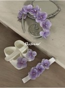 Resim SavBrand Anne Tacı, Bebek Patik ve Bandana 3'lü Özel Set 