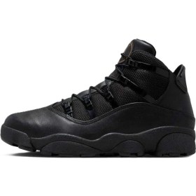 Resim Nike Air Jordan Winterized 6 Rings Mens Sneaker Shoes Hakiki Deri Su Geçirmez Erkek Günlük Spor Ayakkabı Siyah 
