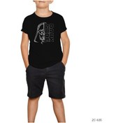 Resim Star Wars Darth Vader Dark Side Siyah Çocuk Tişört Siyah 