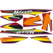 Resim Honda Wave 100 2003 - 2005 Uyumlu Stıcker Set 002 