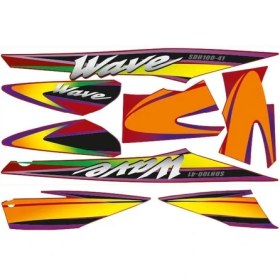 Resim Honda Wave 100 2003 - 2005 Uyumlu Stıcker Set 002 