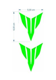 Resim Yamaha Mt Logo 5 X 5 Cm Yeşil Sticker 2 Li 