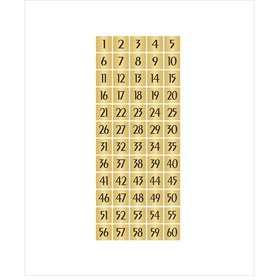 Resim Metal Kapı Masa Dolap Numarası Sade Model 10x10cm Altın Renk 60 Adet 1 60 