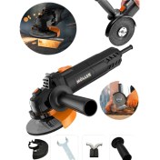 Resim Tekno Trust Alman Technology 4500 Watt Çelik Şanzuman Bakır Sargılı Avuç Içi Taşlama ve Demir Kesme Makinesi 