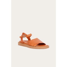 Resim Bueno Shoes Taba Deri Kadın Düz Sandalet 