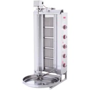 Resim Silverinox Üstten Motorlu 4 Radyanlı Doğalgazlı Döner Ocağı 